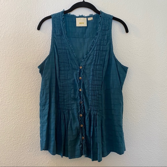 Anthropologie Tops - Maeve Anthropologie Teal Blue Tank Top